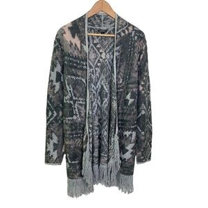 Lucky Brand Bohemian Fringed Cardigan